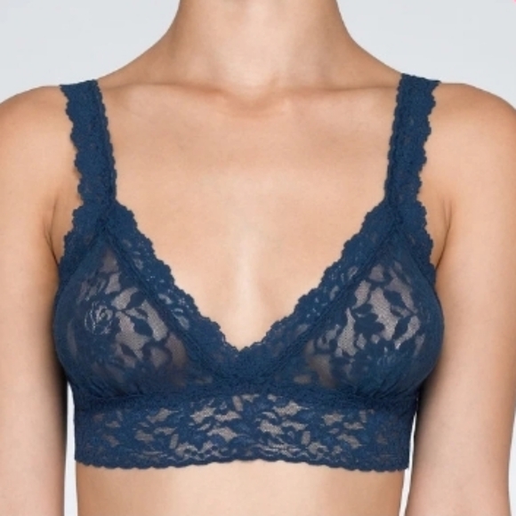 Hanky Panky Other - Hanky Panky Signature Lace Crossover Bralette in Deep Blue Riva Nwt